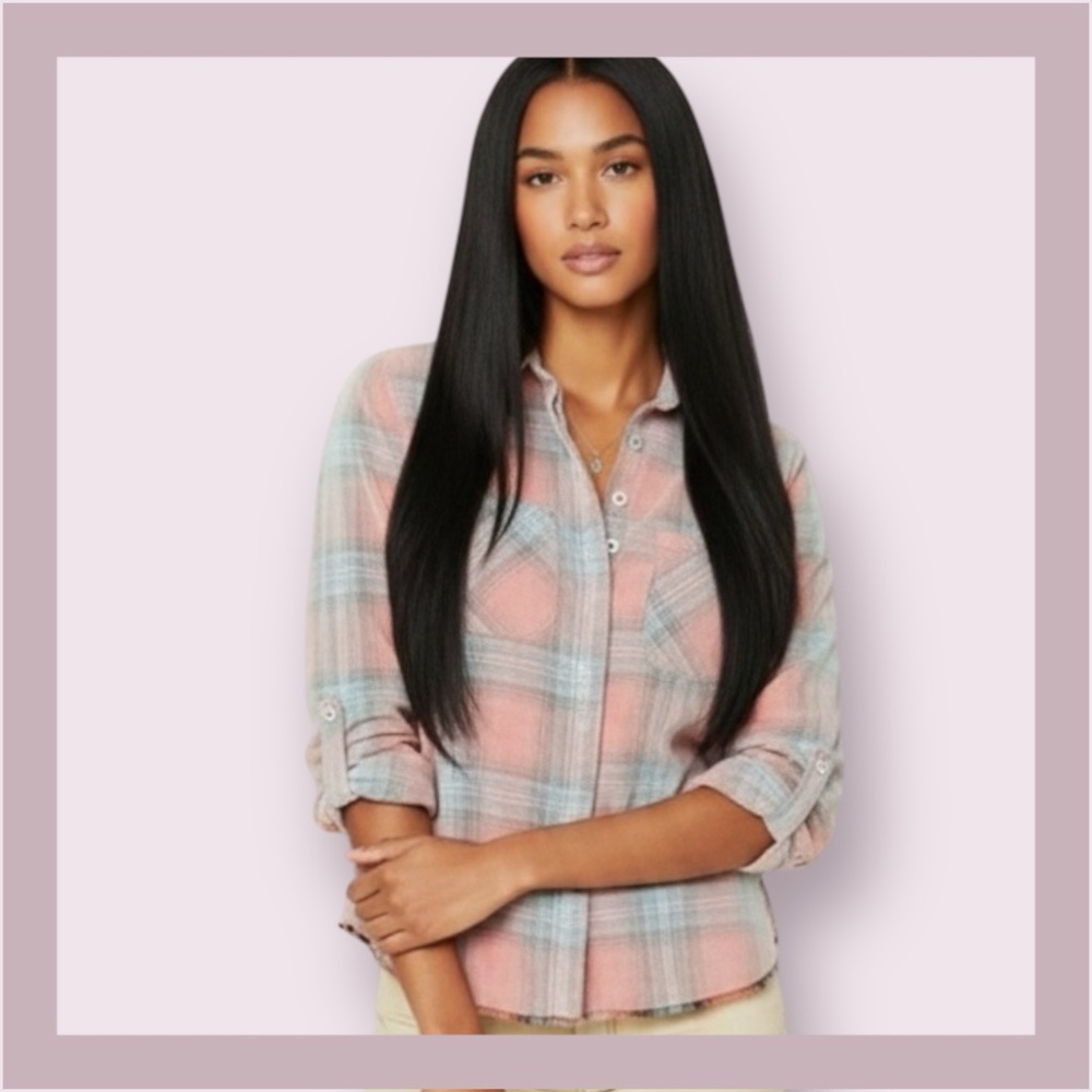 We The Free Carissa Plaid Corduroy Button Down Shirt